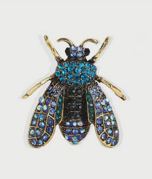 Luxe Bijen Broche met Kristallen - Vintage Baroque Stijl