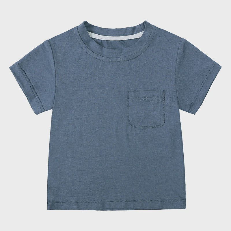 Zomer T-shirt Bamboe Vezel voor Baby Jongens & Meisjes - Kortmouw, Ronde Hals