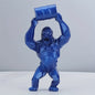 Unieke Gorilla Beeld met Vat - Hars Decoratie voor Woonkamer
