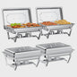 RVS Bain-Marie Set 8QT - Buffet Warmer voor Feesten, Catering & Bruiloften (2/4/6 Stuks)