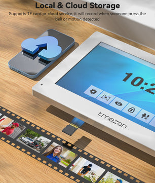 TMEZON 4-Draads Video Intercom Systeem met 7" HD Touchscreen & Tuya App