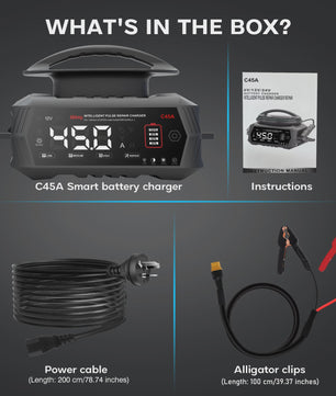 Intelligente Acculader 6V/12V/24V - 45A Slimme Batterij Herstel Lader voor Auto, Motor, Lifepo4, AGM, Gel
