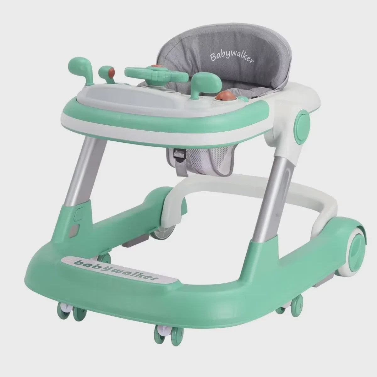 2-in-1 Baby Loopstoel & Duwkar - Opvouwbaar, In Hoogte Verstelbaar met Anti-Rol Systeem (6-18 Maanden)