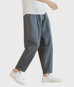 Linnen Katoen Heren Broek - Casual, Ademend & Comfortabel met Trekkoord