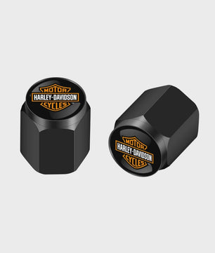 Set Aluminium Ventieldopjes Anti-diefstal voor Harley Davidson Motorfietsen (Softail, Sportster)