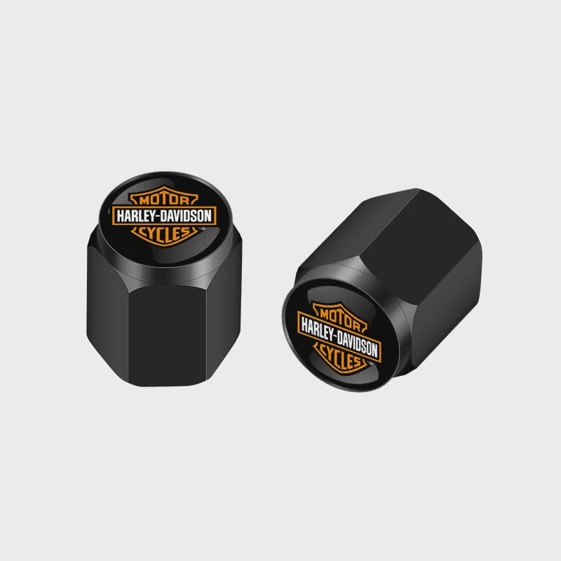 Set Aluminium Ventieldopjes Anti-diefstal voor Harley Davidson Motorfietsen (Softail, Sportster)