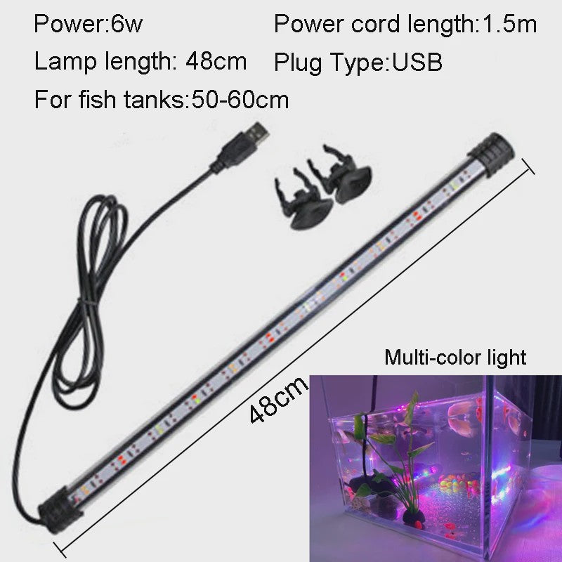 Waterdichte LED Aquarium Verlichting - USB Aangedreven, Plantengroei Lamp (18-58cm)