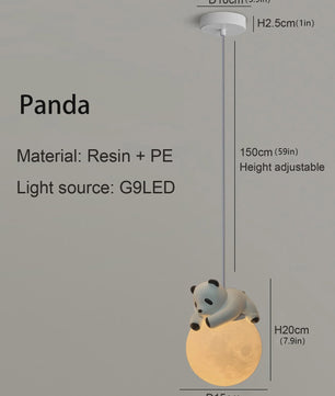 Creatieve LED Hanglamp met Cartoon Dieren - Slaapkamer & Kinderkamer Decoratie