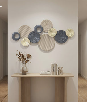Moderne 3D Metaal Wanddecoratie Multi Disc - Wrought Iron Huisdecoratie