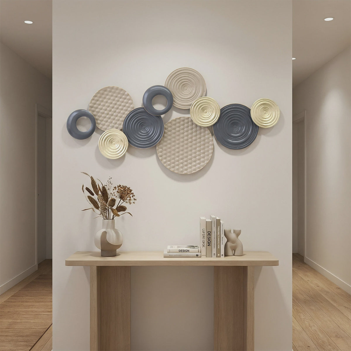 Moderne 3D Metaal Wanddecoratie Multi Disc - Wrought Iron Huisdecoratie