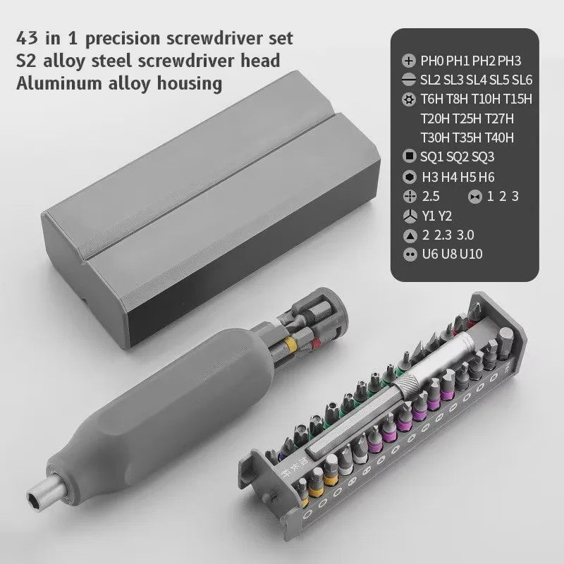 Precisie Schroevendraaierset 32/43/46-in-1: Magnetisch, Multifunctioneel Reparatiegereedschap