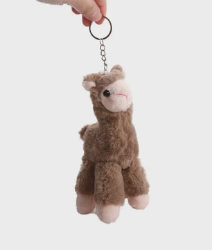 Pluche Alpaca Sleutelhanger - Schattige Knuffel Dierenhanger voor Tassen en Sleutels