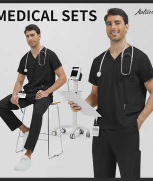 Niaahinn Heren Scrubs Set - Medische Werkkleding voor Ziekenhuis & Zorgprofessionals