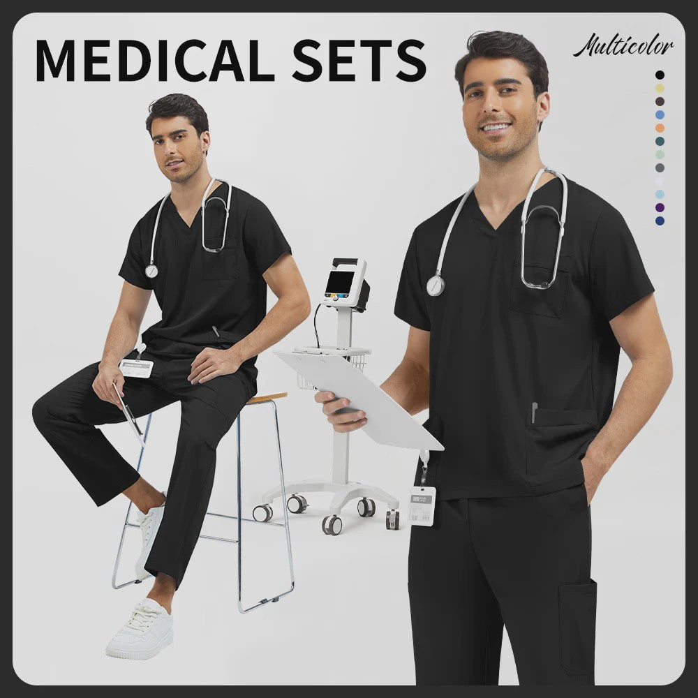 Niaahinn Heren Scrubs Set - Medische Werkkleding voor Ziekenhuis & Zorgprofessionals
