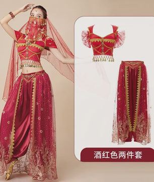 Prachtig Belly Dance Kostuum - Princess Stijl Outfit voor Dames | Dans, Feest & Halloween