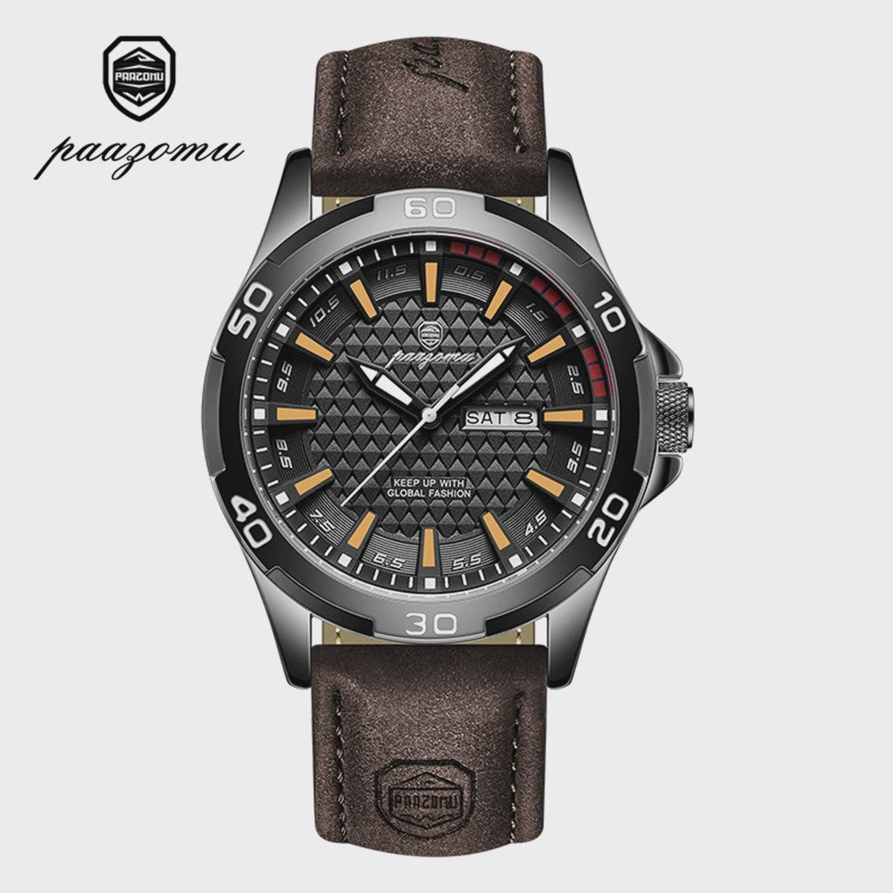 PAAZOMU Luxe Herenhorloge - Waterdicht, Lichtgevend, Datum & Week, RVS, Sportief & Fashion