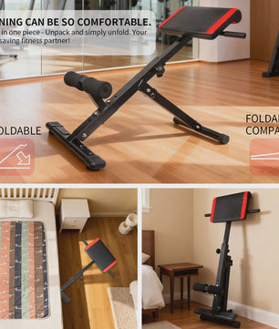 3-in-1 Multifunctionele Fitness Bank: Romeinse Stoel & Buiktrainer voor Full-Body Core Training