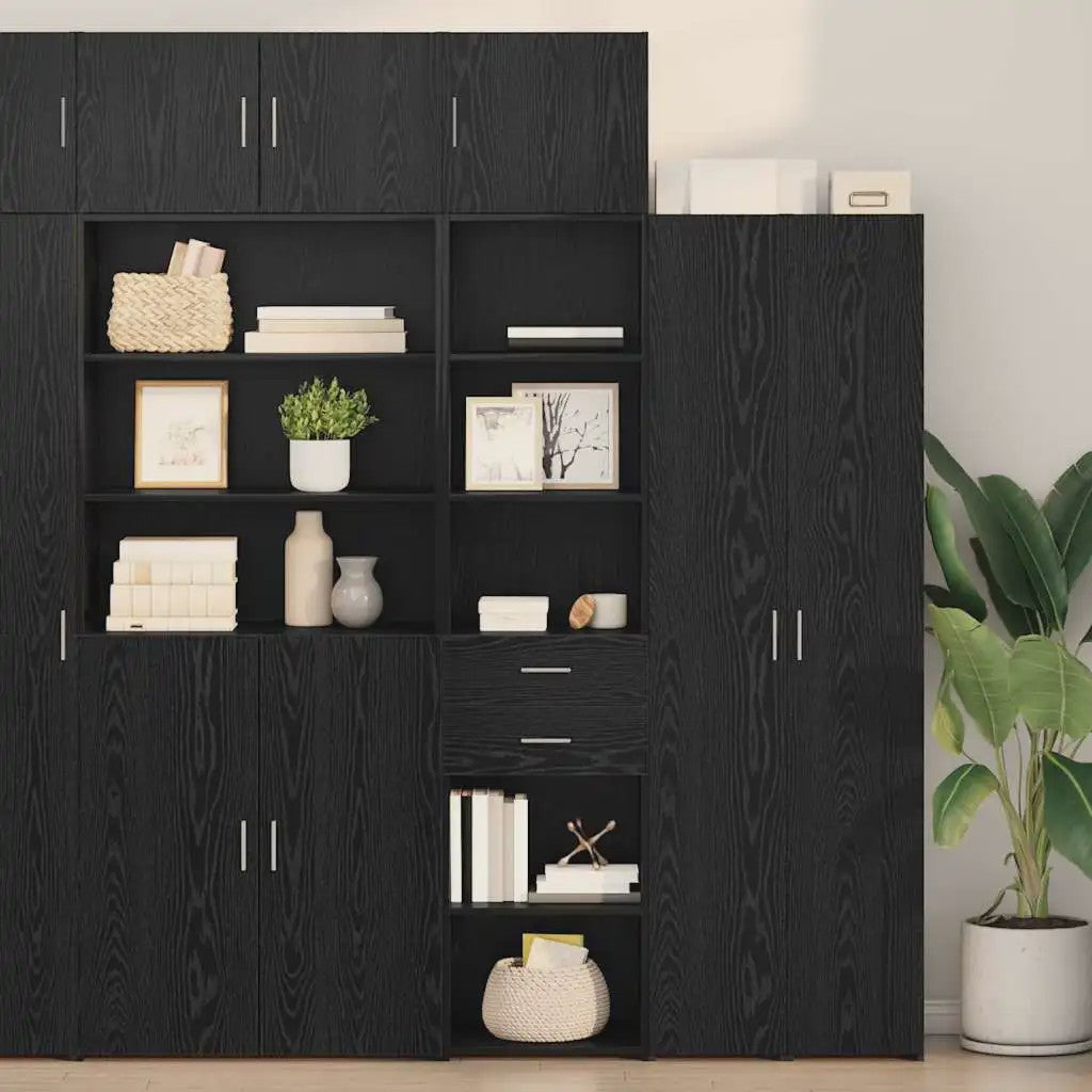 Hoge Houtkleurige Kast voor Woonkamer en Hal - Tijdloos Design, Stabiel & Veel Opbergruimte