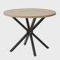 EGOONM Ronde Eettafel / Koffietafel 100cm - Massief Hout & Stalen Frame