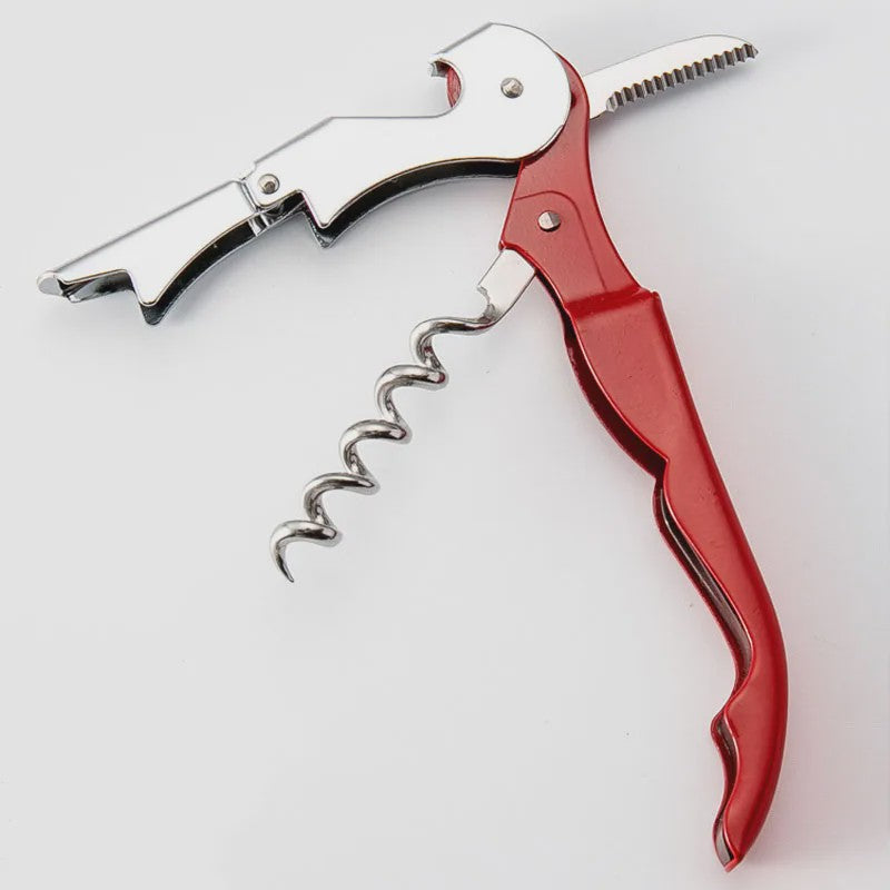 Roestvrijstalen Multifunctionele Kurkentrekker & Flesopener - Zilverkleurig
