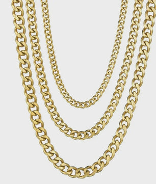 Gouden Roestvrij Stalen Cuban Link Kettingen voor Heren & Dames | 3.5-7MM Breedte | 45-70CM Lengte