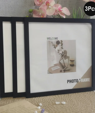 Set van 3 Houten Vierkante Fotolijsten - Wanddecoratie & Desktop - 20x20cm & 30x30cm