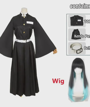 Kimetsu No Yaiba Tokitou Muichirou Cosplay Kostuum & Pruik - Halloween & Feest