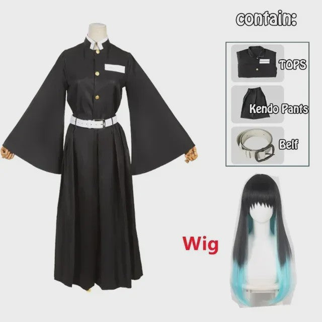 Kimetsu No Yaiba Tokitou Muichirou Cosplay Kostuum & Pruik - Halloween & Feest