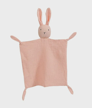 Zacht Muslin Baby Knuffeldoekje met Konijn - Comfort & Slaapmaatje voor Pasgeborenen