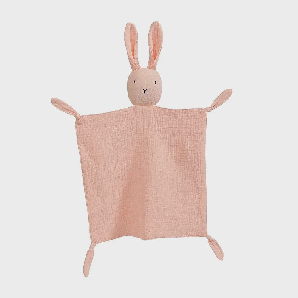 Zacht Muslin Baby Knuffeldoekje met Konijn - Comfort & Slaapmaatje voor Pasgeborenen