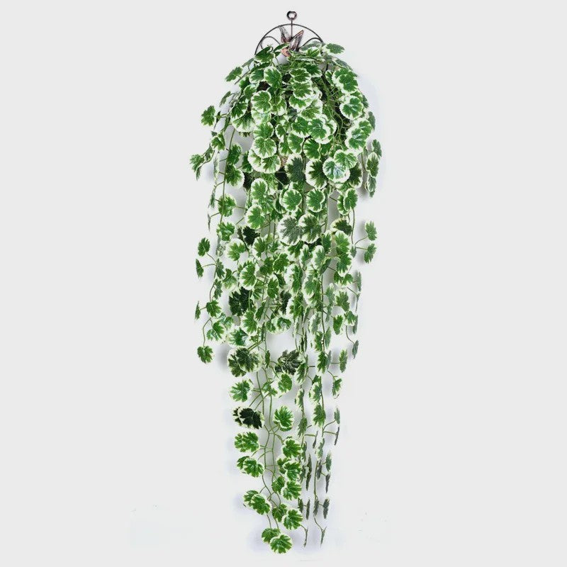 90cm Kunstplant Hangplant Klimop Pothos Begonia Druivenblad - Decoratieve Muurdecoratie