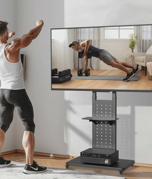 Verrijdbare TV Standaard voor 32-65 Inch TV's | In Hoogte Verstelbaar | VESA 600x400mm