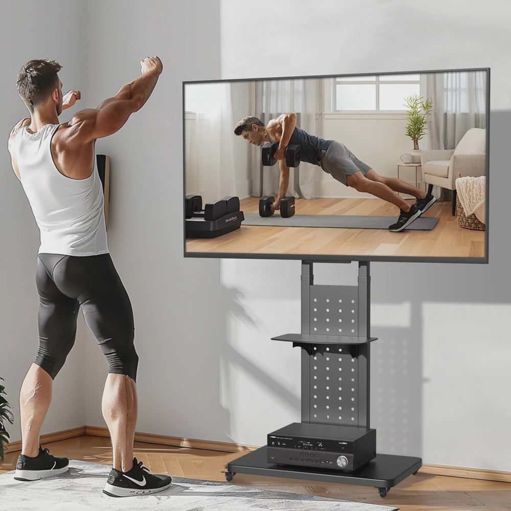 Verrijdbare TV Standaard voor 32-65 Inch TV's | In Hoogte Verstelbaar | VESA 600x400mm