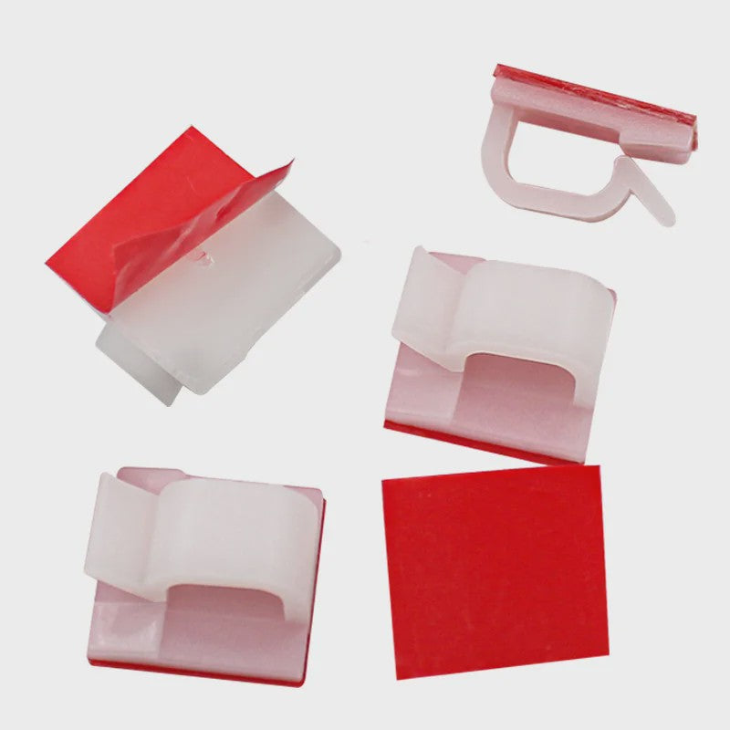 50 Stuks Kabel Organizer Clips - Kabelmanagement & Snoerhouder voor Bureau, Wandmontage & Opladen