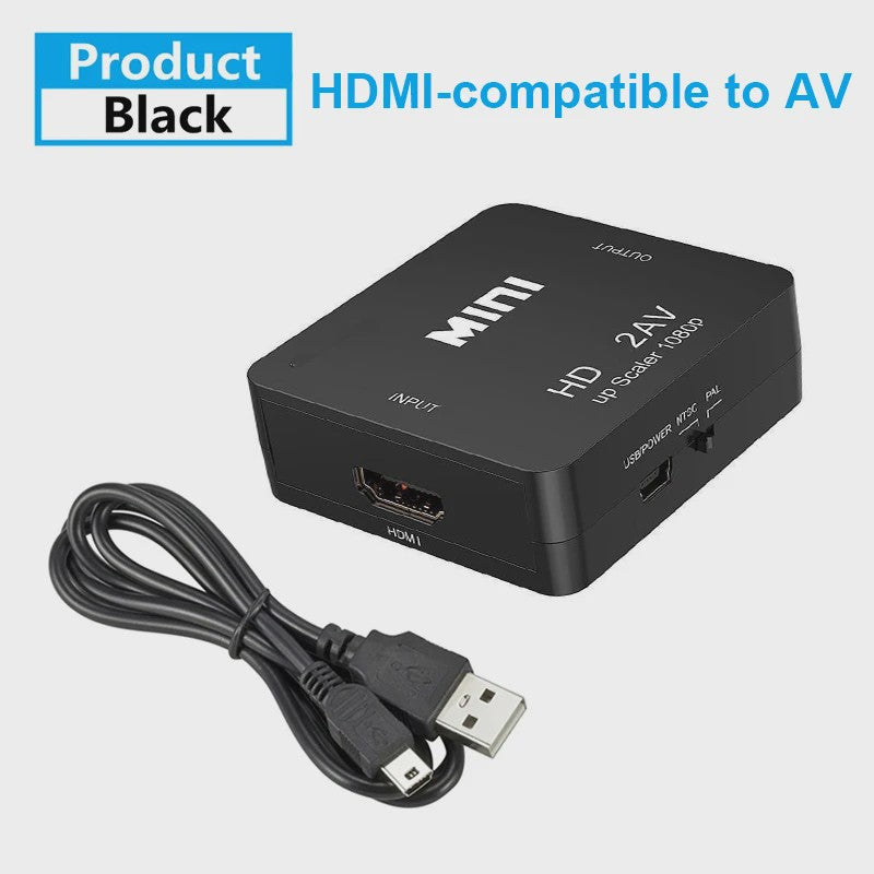 HDMI naar RCA Converter 1080P - AV Composite Video Adapter voor Oude TV's & Projectoren