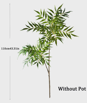 Grote Kunstplant 78-140cm - Real Touch Palmboom met Bamboe-look Bladeren voor Huis & Kantoor
