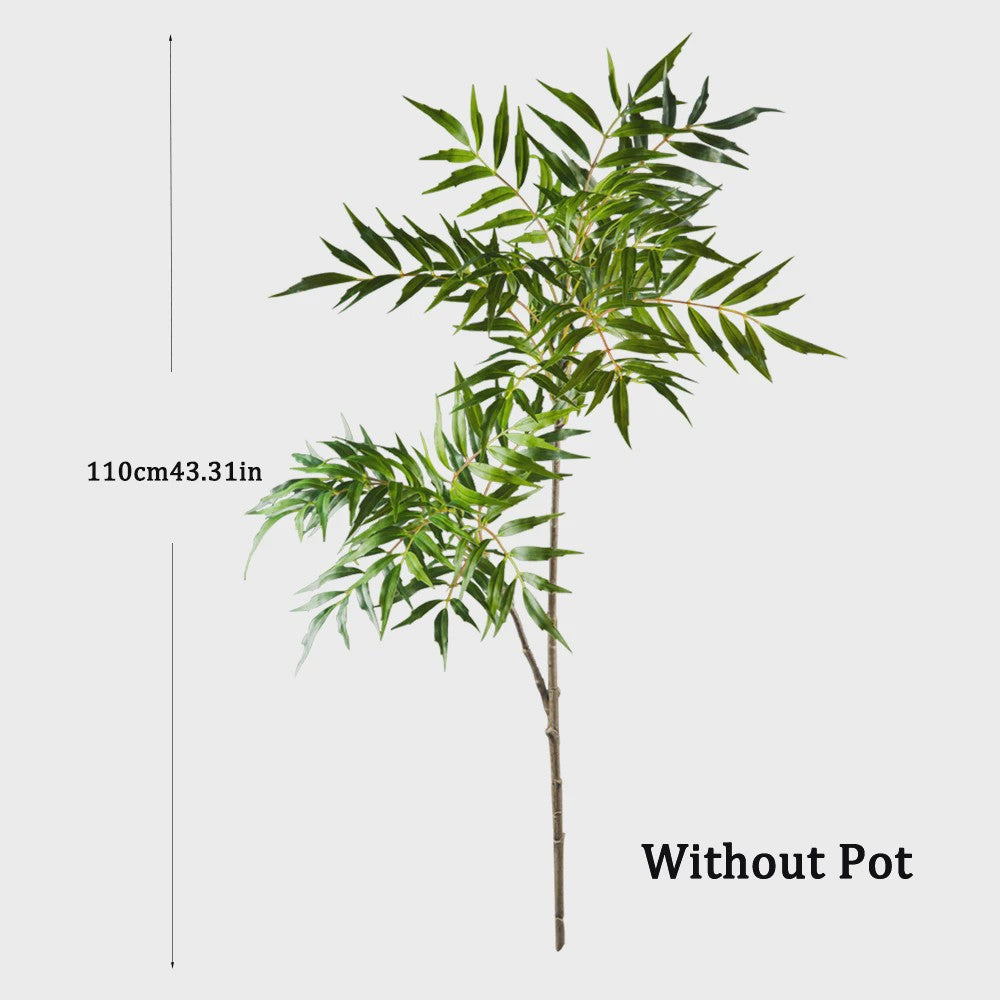 Grote Kunstplant 78-140cm - Real Touch Palmboom met Bamboe-look Bladeren voor Huis & Kantoor