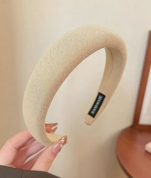 Modieuze Dames Hoofdband - Zachte Sponge Band voor Gezichtswas & Stijl