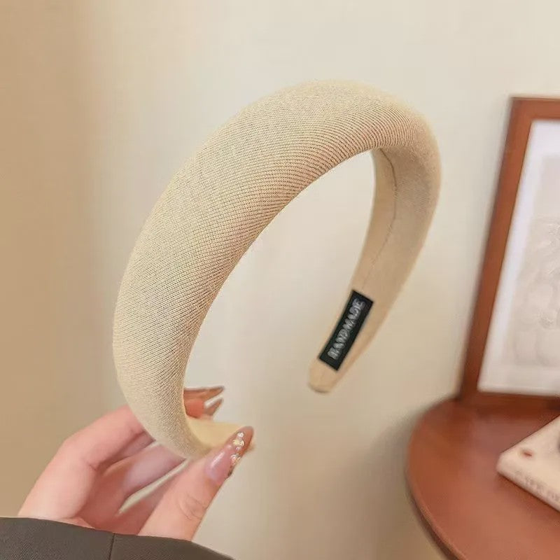 Modieuze Dames Hoofdband - Zachte Sponge Band voor Gezichtswas & Stijl