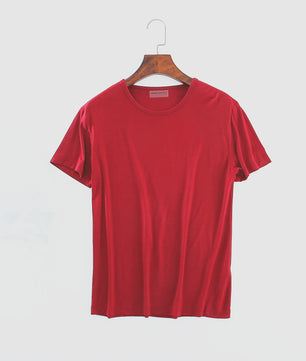 Heren Modal T-shirt Korte Mouw Losse Pasvorm Ronde Hals - Comfortabel Basis T-shirt voor Mannen