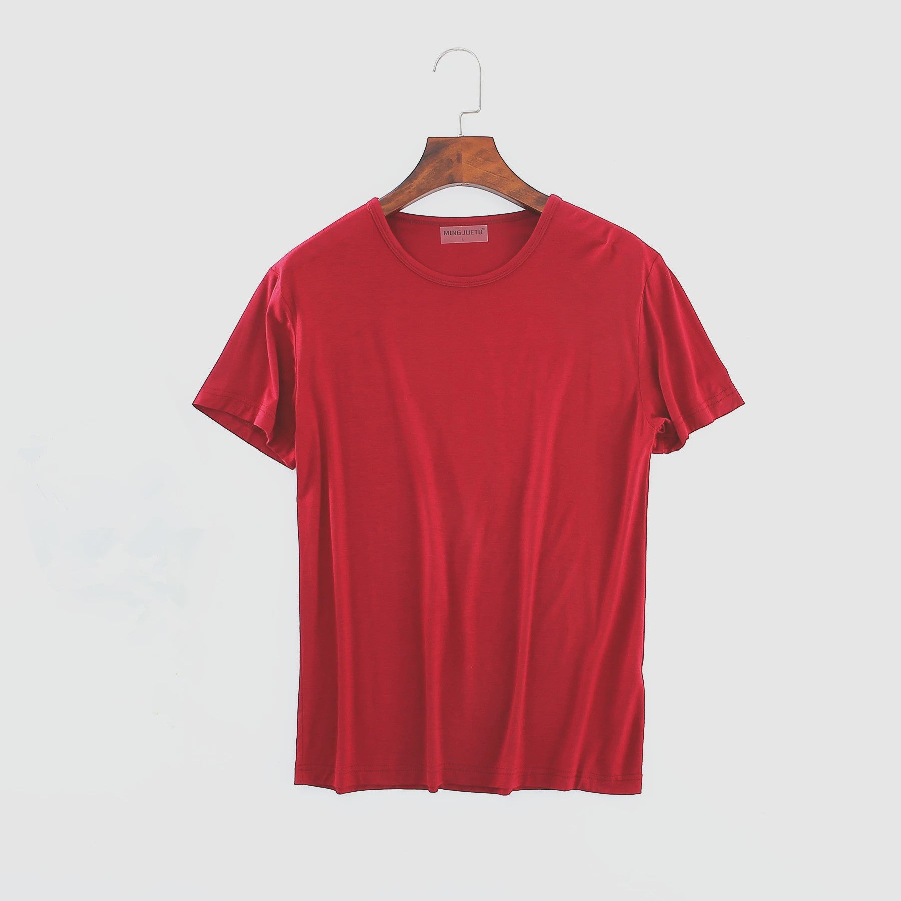 Heren Modal T-shirt Korte Mouw Losse Pasvorm Ronde Hals - Comfortabel Basis T-shirt voor Mannen
