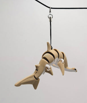 Flexibele Hamerhaai Sleutelhanger - 3D Verstelbare Haai Decoratie