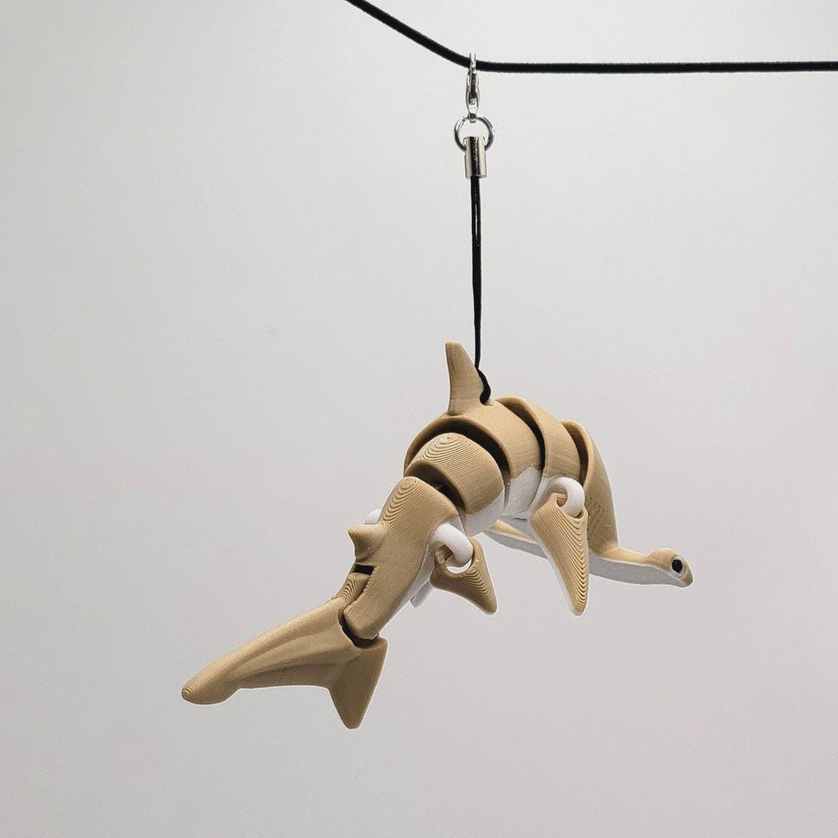 Flexibele Hamerhaai Sleutelhanger - 3D Verstelbare Haai Decoratie