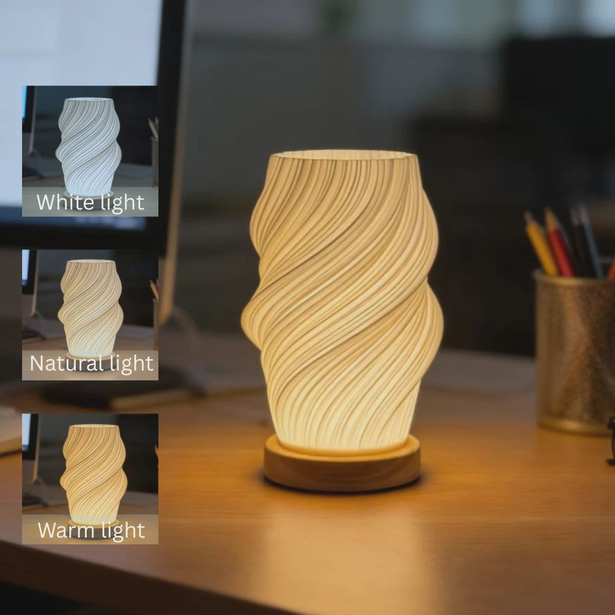 Nordic LED Tafellamp met 3 Kleurtemperaturen & USB-aansluiting