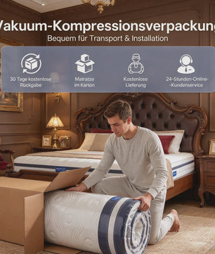 7-Zone Pocket Spring Hybride Matras 25cm Dik - Ademend & Bewegingsisolerend - Diverse Maten