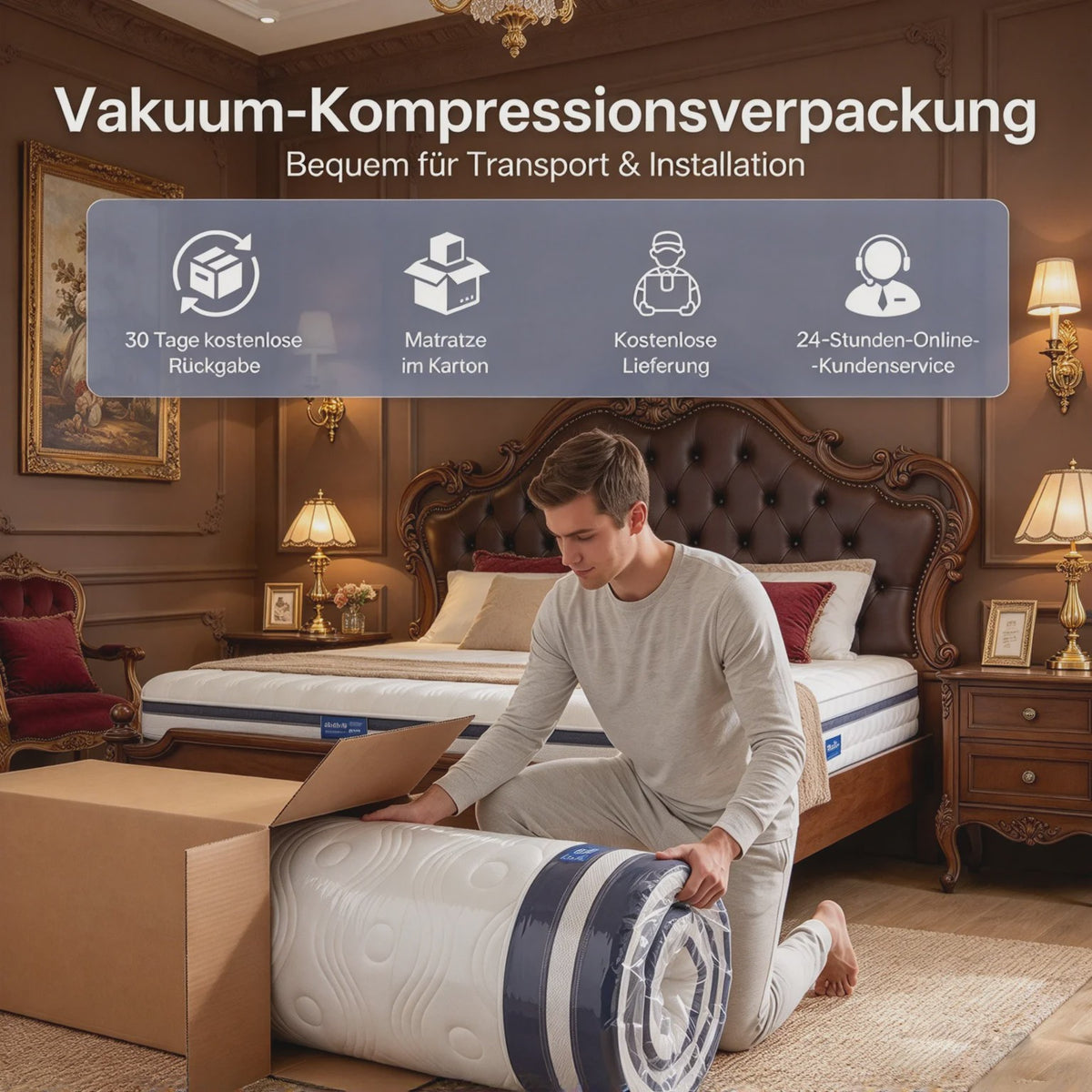7-Zone Pocket Spring Hybride Matras 25cm Dik - Ademend & Bewegingsisolerend - Diverse Maten