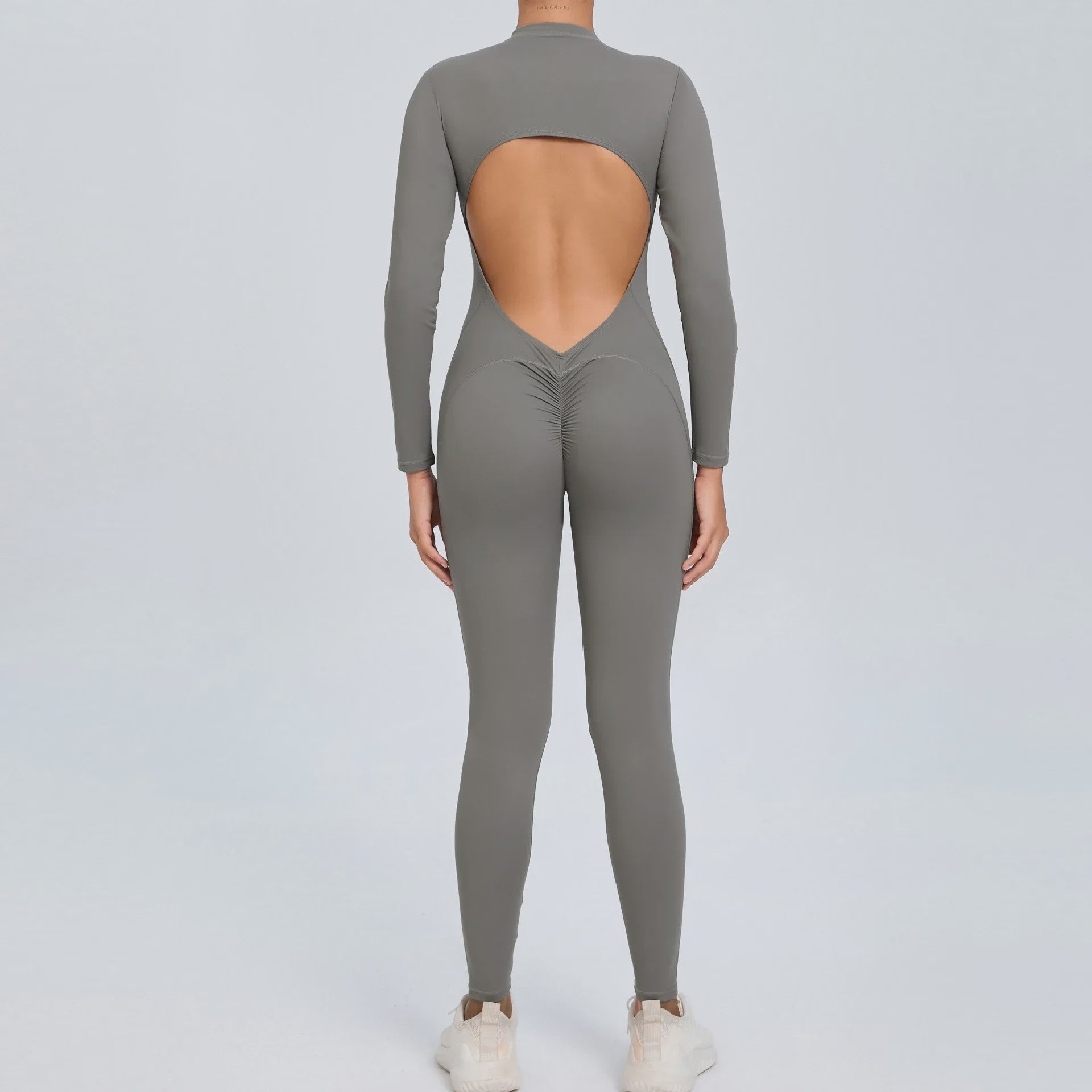 Dames Sport Jumpsuit met Lange Mouwen - Fitness & Gym Kleding - Zomer Sexy Stijl - Blauw