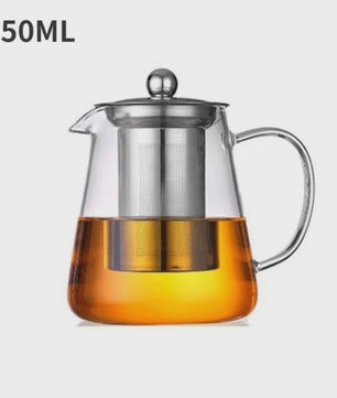 Glazen Theepot met RVS Infuser - Hittebestendig & Stijlvol