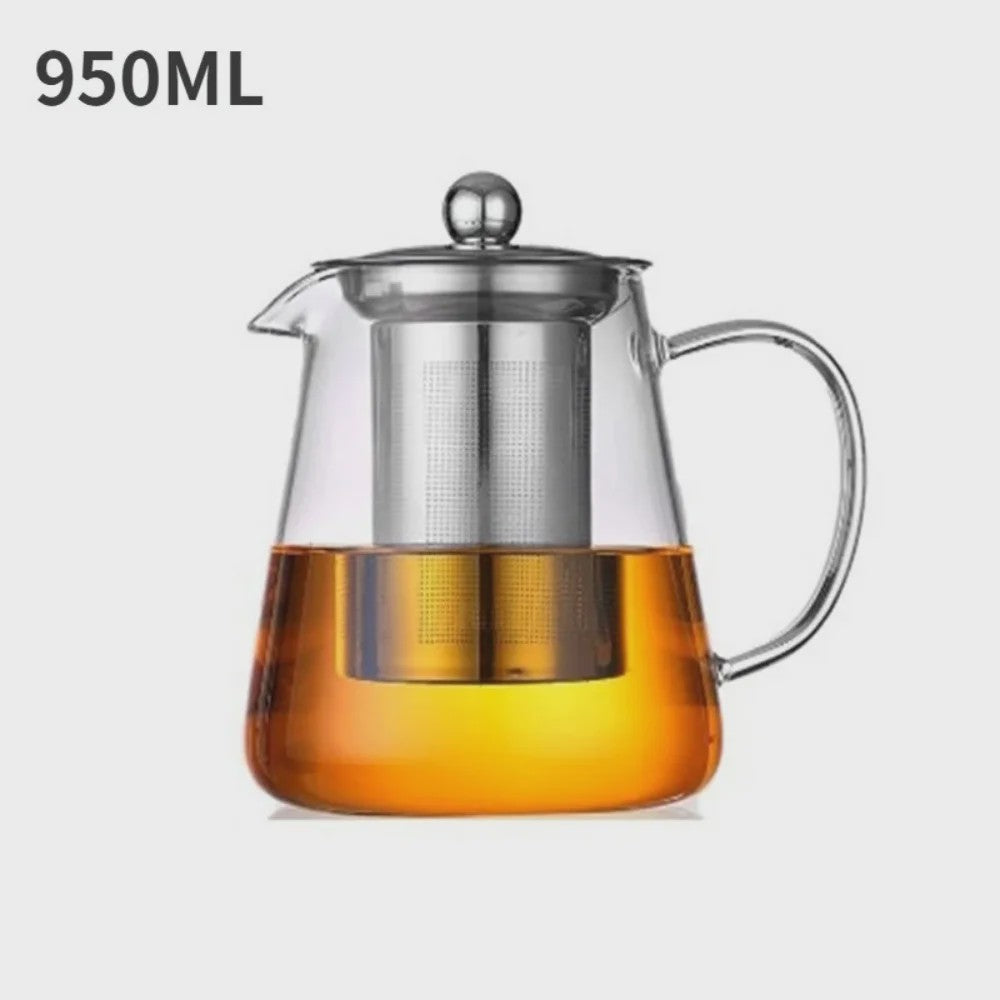 Glazen Theepot met RVS Infuser - Hittebestendig & Stijlvol