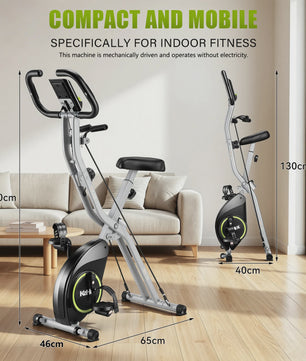 Kehot Opvouwbare Hometrainer met Bluetooth, Hartslagsensor & LCD - Max 145KG